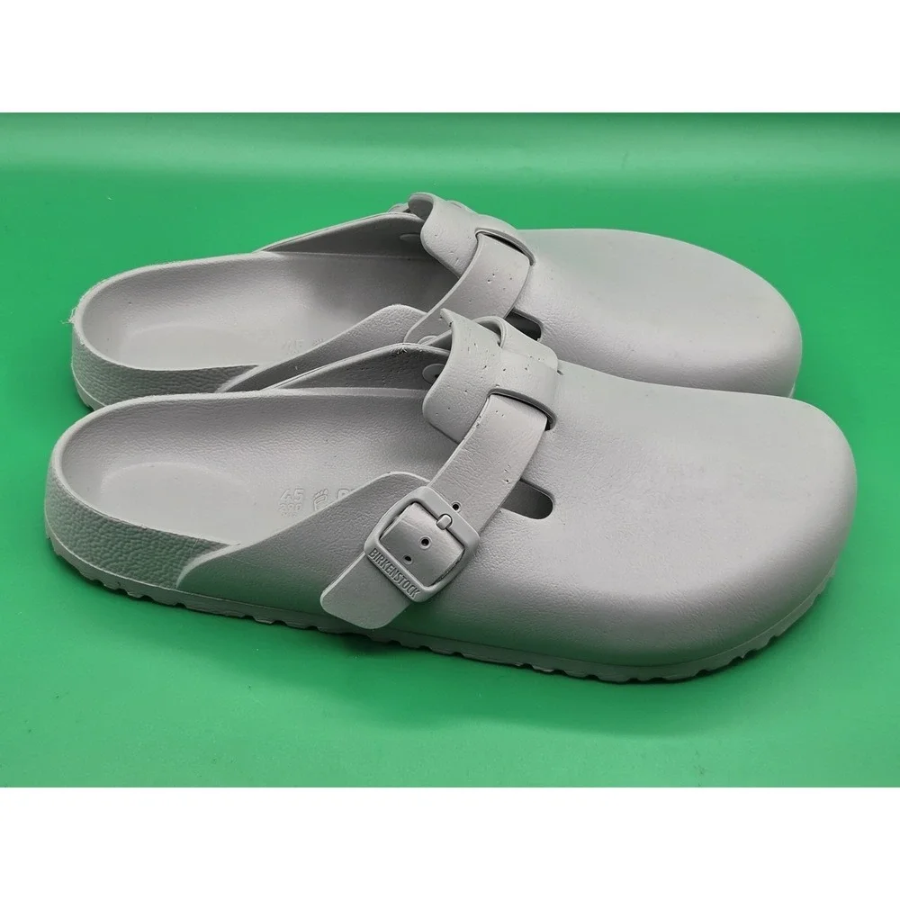 Birkenstock Boston EVA Essentials Mens Clog Size 45 US 12 Stone Cain Gray